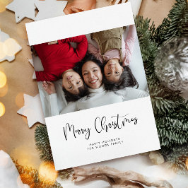 Moderne whimsical Kalligraphie Frohe Weihnachtszei Feiertagskarte