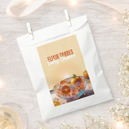 Moderne Whimsical Orange Citrus Foto Babydusche Geschenktütchen