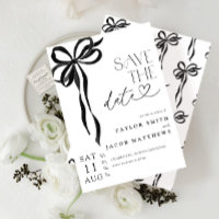 Moderne Whimsical Schwarze Bogen Schrift Save-the-
