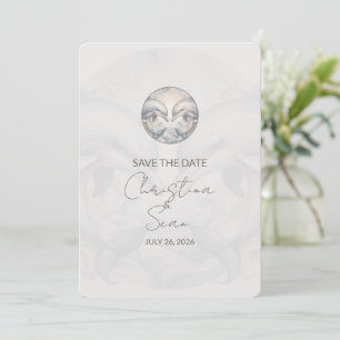 Moderne Whimsy-Delphine Hochzeit retten die Datums Save The Date
