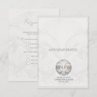 Moderne Whimsy Dolphin Wedding RSVP Response Card