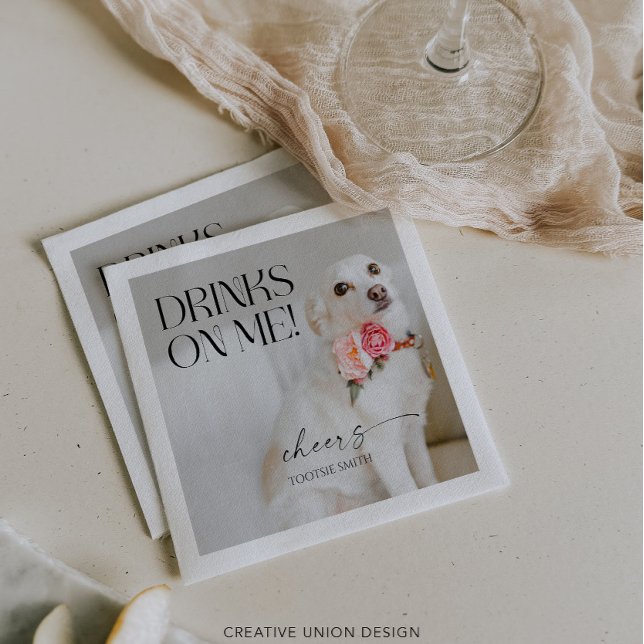 Moderne Whimsy Drinks auf meinem Foto Haustier Hoc Serviette (Von Creator hochgeladen)