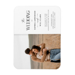 Moderne Whimsy Hochzeitseinladung mit Foto Magnet