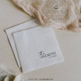 Moderne Whimsy Personalisiert Wedding Napkins Serviette