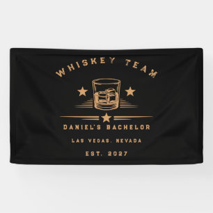 Moderne Whiskey-Themen-Wochenend-Junggesellenparty Banner