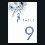 Moderne White & Dusty Blue Wedding Tischnummer<br><div class="desc">Moderne White & Dusty Blue Wedding Tischnummer Siehe Niche und Nest Laden für Set.</div>