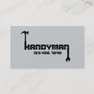 Moderne White Handyman Maintenance Business Card Visitenkarte
