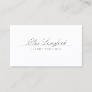MODERNE WHITE LUXURY BOUTIQUE Business Card Visitenkarte
