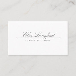MODERNE WHITE LUXURY BOUTIQUE Business Card Visitenkarte