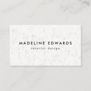 Moderne White Terrazzo Business Card Visitenkarte