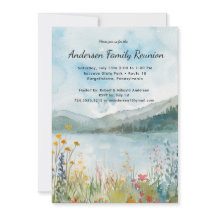 Moderne Wiedersehen Rustikale Wildblumen Einladung