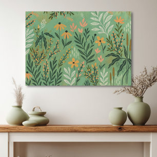 Moderne Wiesenblumen Leinwand Kunst
