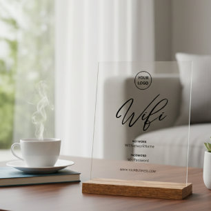 Moderne Wifi-Passwort Netzwerk  Acrylschild