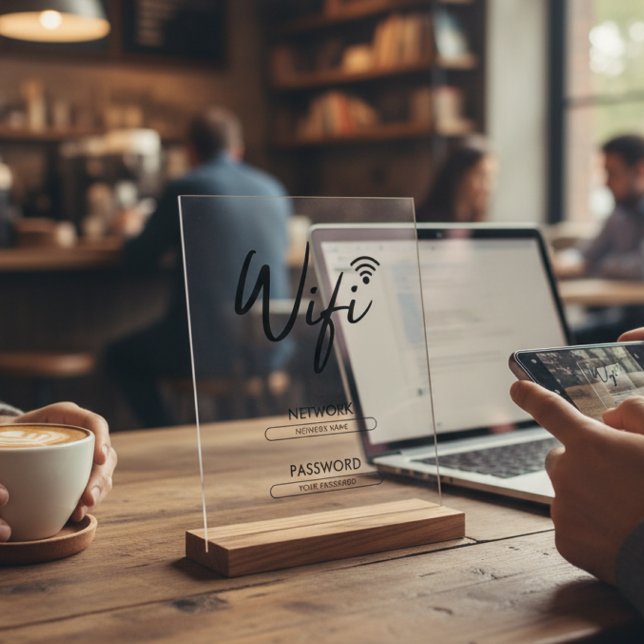 Moderne Wifi-Passwort Netzwerk  Acrylschild (Von Creator hochgeladen)