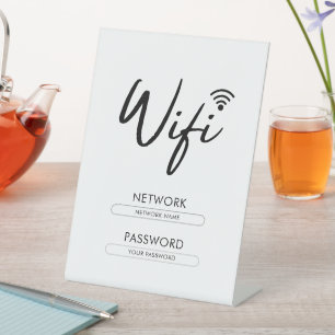 Moderne Wifi-Passwort-Netzwerk  Sockelschild