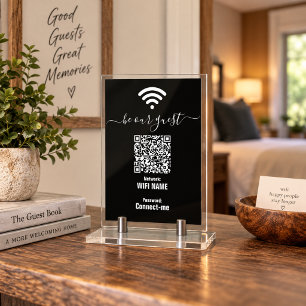 Moderne Wifi Passwort Sign Minimalistische Tischka Tischnummer