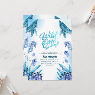 Moderne "Wild One" Kinder zum 1. Geburtstag Party Einladung