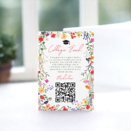 Moderne WildBlume Abschluss Uni Begleitkarte