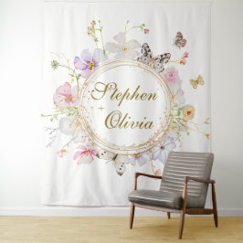 Moderne Wildblume Blumenzeremonie Wandteppich