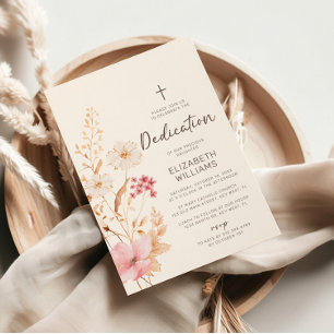 Moderne Wildblume   Botanischer Garten Dedication Einladung