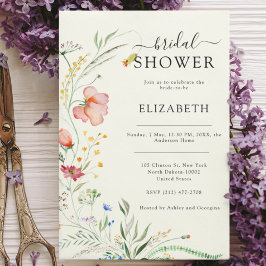 Moderne Wildblume Einladung