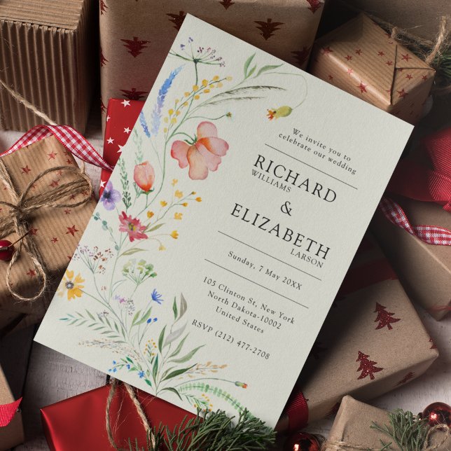 Moderne Wildblume Einladung (Von Creator hochgeladen)