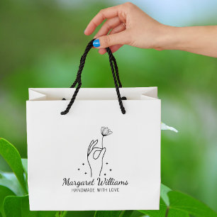 Moderne Wildblume maßgeschneidert handgefertigt gr Gummistempel