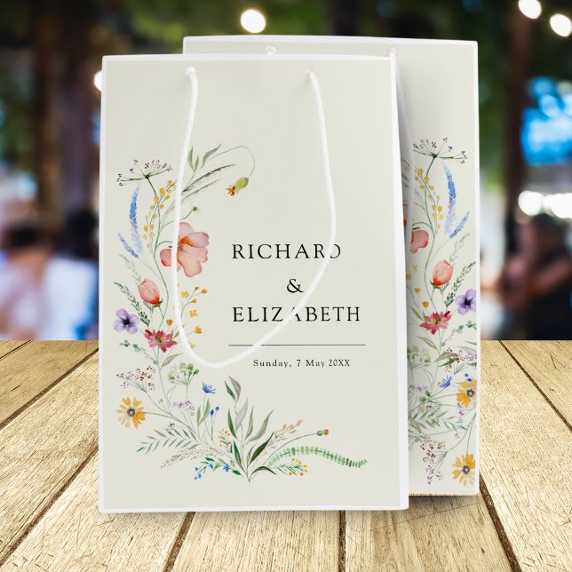 Moderne Wildblume Mittlere Geschenktüte (Von Creator hochgeladen)