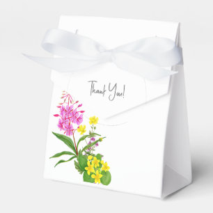 Moderne Wildblumen-Baby-Shower Danksagung Geschenkschachtel