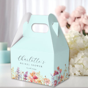 Moderne, Wildblumen-Brautdusche Geschenkschachtel