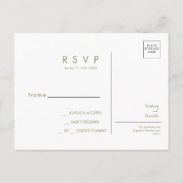 Moderne Wildblumen-Frühlingshochzeit-RSVP-Postkart Postkarte