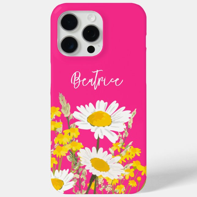 Moderne Wildblumen für Monogramm Case-Mate iPhone Hülle (Rückseite)