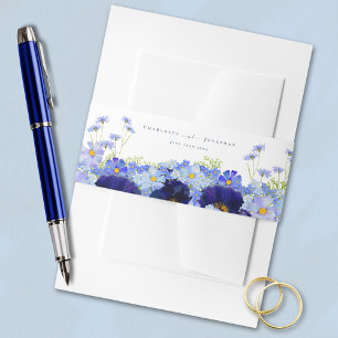 Moderne Wildblumen-Hochzeit Einladungsbanderole