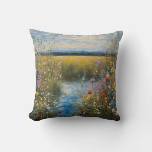 Moderne Wildblumen im Wasser Kissen