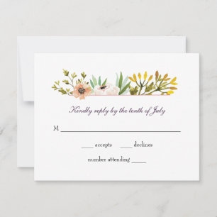 Moderne Wildblumen im Wasserbereich RSVP Karte