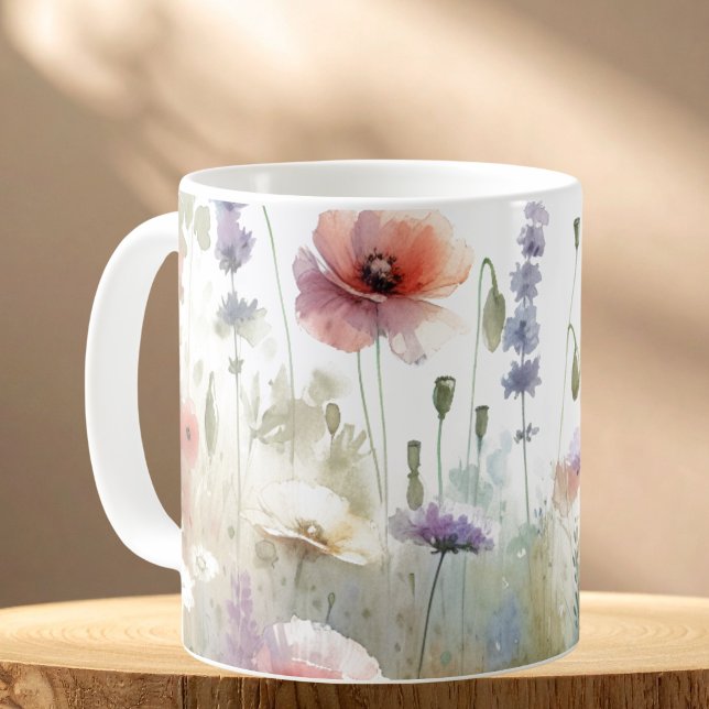 Moderne Wildblumen Kaffeetasse (Von Creator hochgeladen)