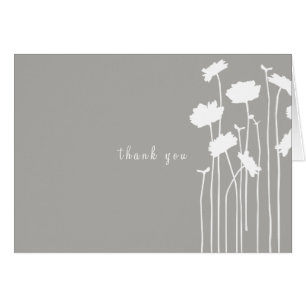 Moderne Wildblumen Minimalistisch Danke