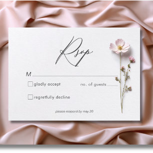 Moderne Wildblumen mit Pastellfarben RSVP Karte