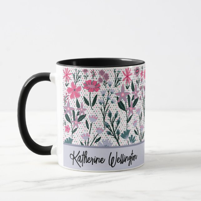 Moderne Wildblumen Tasse (Links)