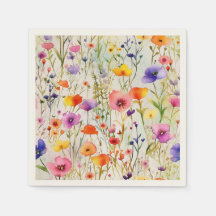 Moderne Wildblumen Wasserfarbmuster