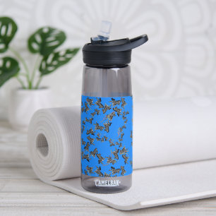 Moderne wilde blaue Zebra Trinkflasche