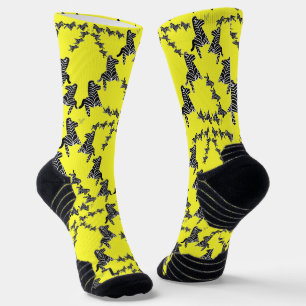 Moderne wilde gelbe Zebra Socken
