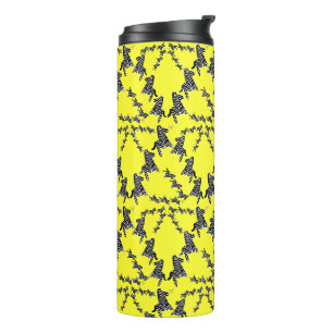 Moderne wilde gelbe Zebra Thermosbecher