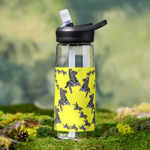 Moderne wilde gelbe Zebra Trinkflasche