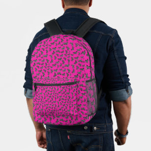 Moderne wilde rosa Zebra Bedruckter Rucksack
