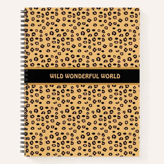 Moderne wilde Tiger Muster Notizbuch (Vorderseite)