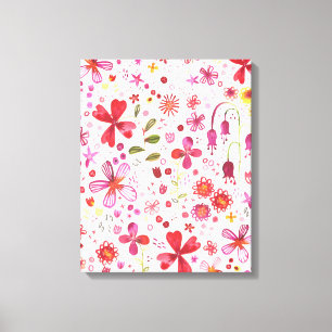Moderne Wildwasser-Blume Leinwanddruck