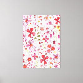 Moderne Wildwasser-Blume Leinwanddruck