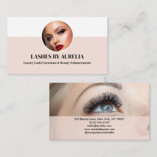 Moderne Wimpern Foto Röte Pink Visitenkarte
