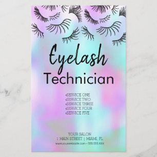 Moderne Wimpern Schönheitssalon Geschäft Flyer